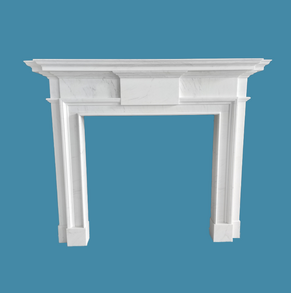 Statuary white marble fireplac