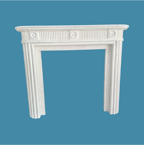 Carved statuary marble fireplace mantel MF-65