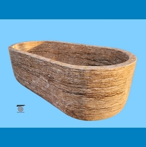 Golden Veins Marble Bathtub 33
