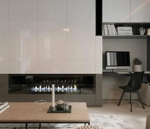 Parsimonious living room fireplace decoration