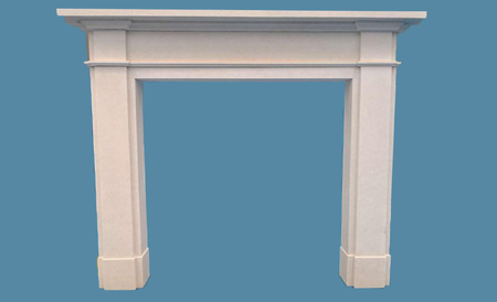 Aegean limestone fireplace mantel FP-033