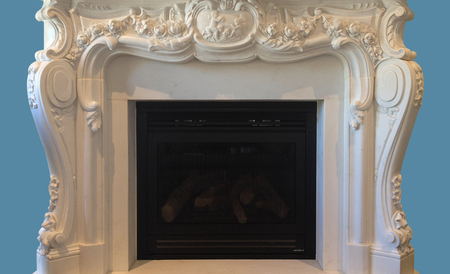 Marble carved fireplace FC-FP1