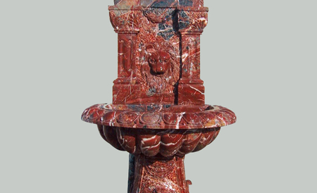 The Rosso Levanto marble wall fountain W-FTN05
