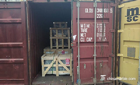 Marble carvings and slate delivered to Newark, USA