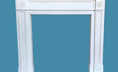 Statuary white marble surround MF-52