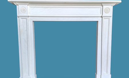 Statuary white marble surround MF-52