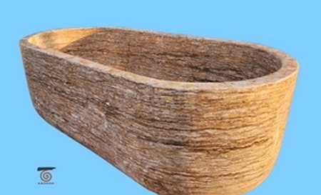 Golden Veins Marble Bathtub 33#
