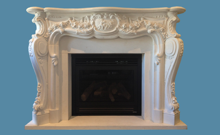 hand carved marble mantel 02
