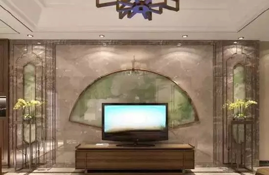Chinese style marble background wall