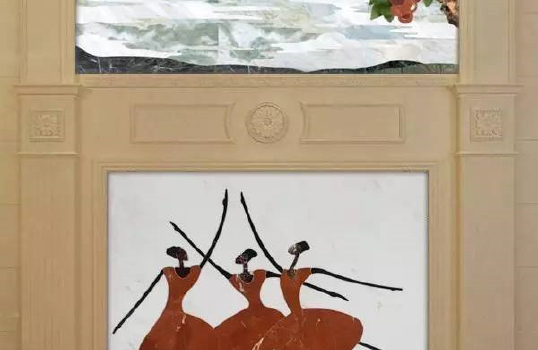 Stone carving background wall