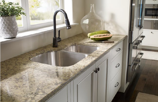 Artificial Quartz kitchen top-Rustic Kitchens