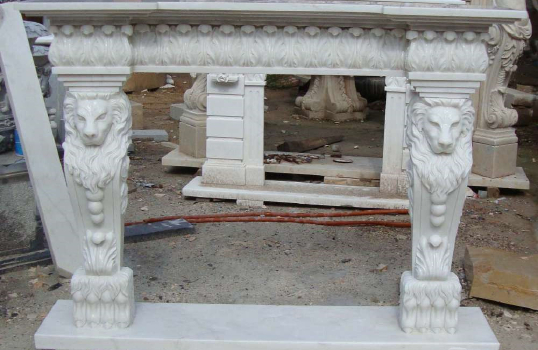 Statue Carved Fireplace-Interpretation of the real fire fire