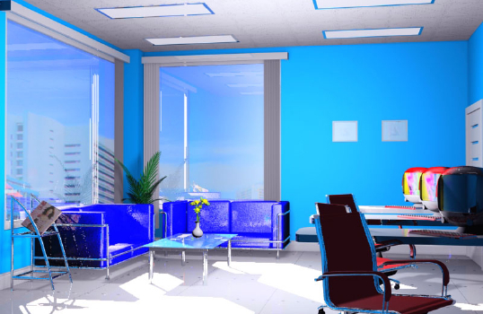 Composite stone tiles-Small office design points