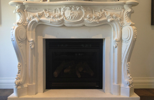 Is the fireplace in your house marble?