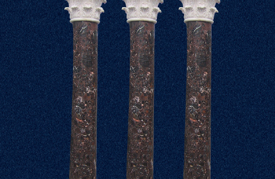 Making method of marble column skeleton